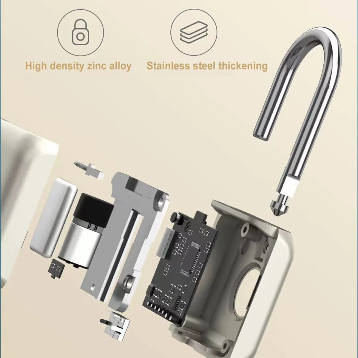 "KEY" Fingerprint Identification Padlock