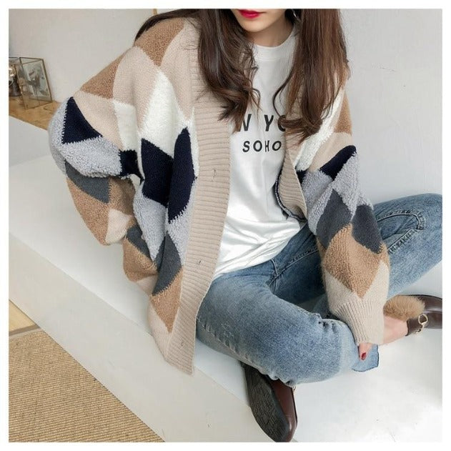 "Plaid" Checkered Sweater