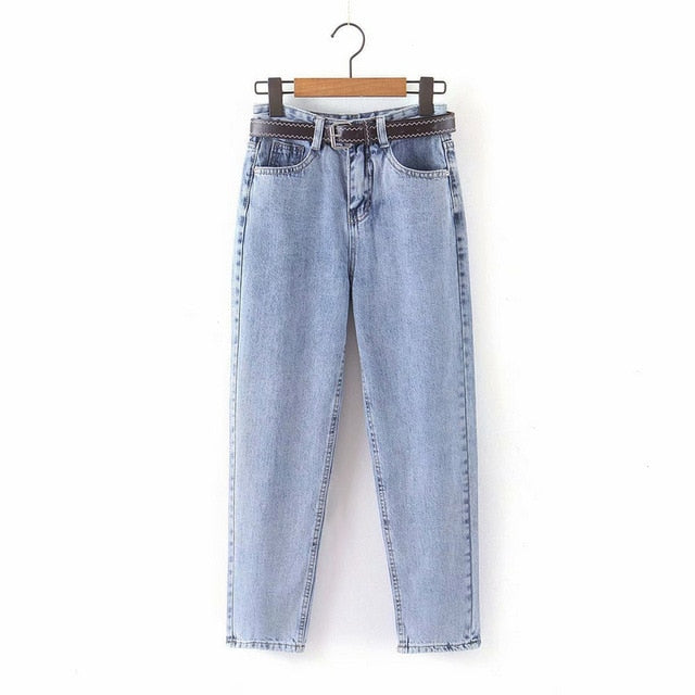 High Waist Loose Denim Jeans