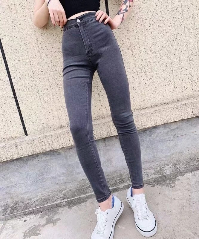 Skinny High Waist Pencil Jeans