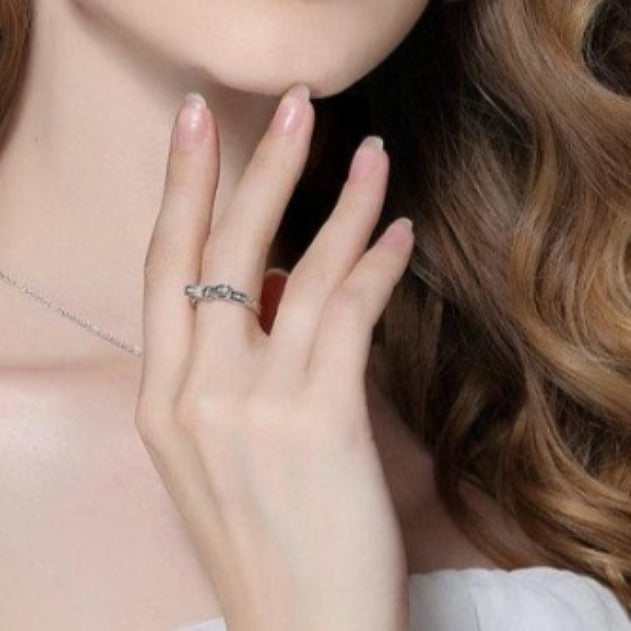 "Bowtie" Silver Ring
