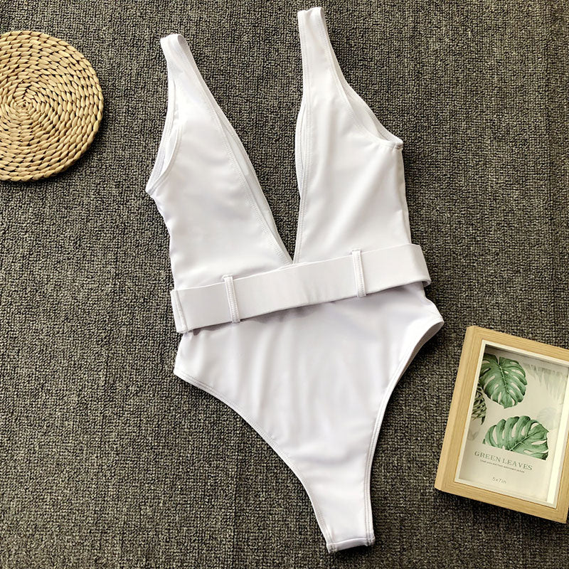 One Piece Swimsuit-High Waist