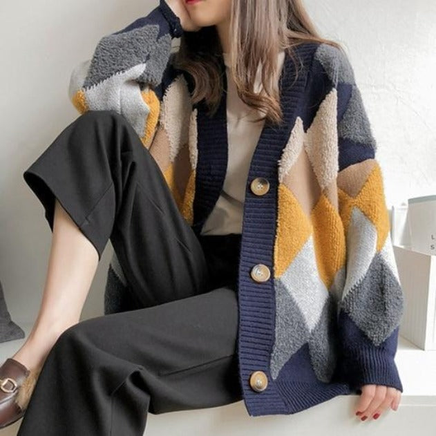 "Plaid" Checkered Sweater