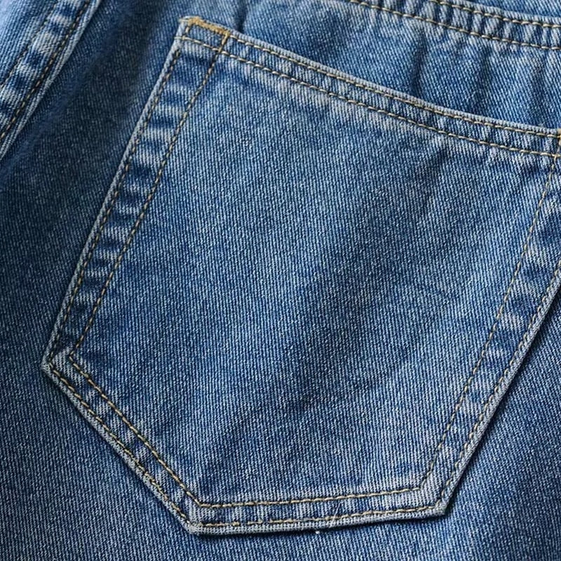 High Waist Jeans-Side Opening
