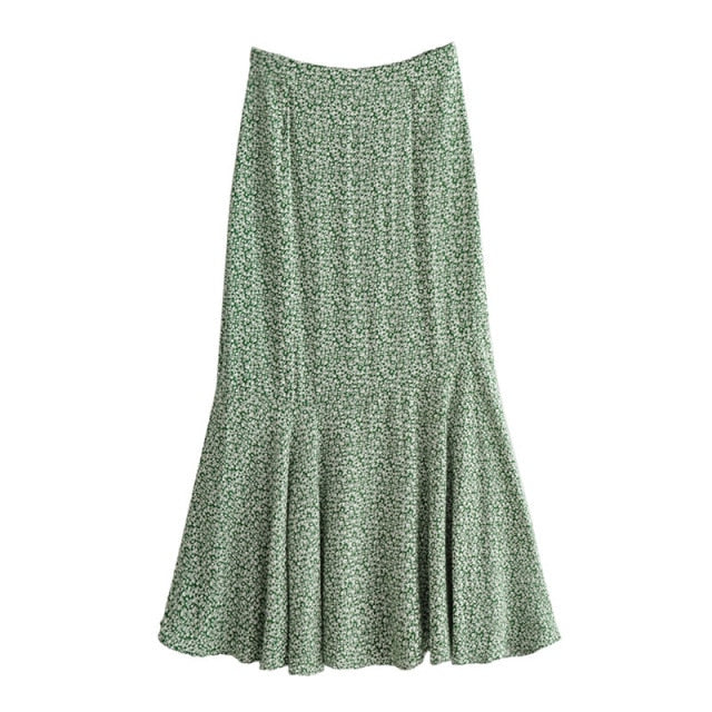 "Dariya" Printed Midi Skirt