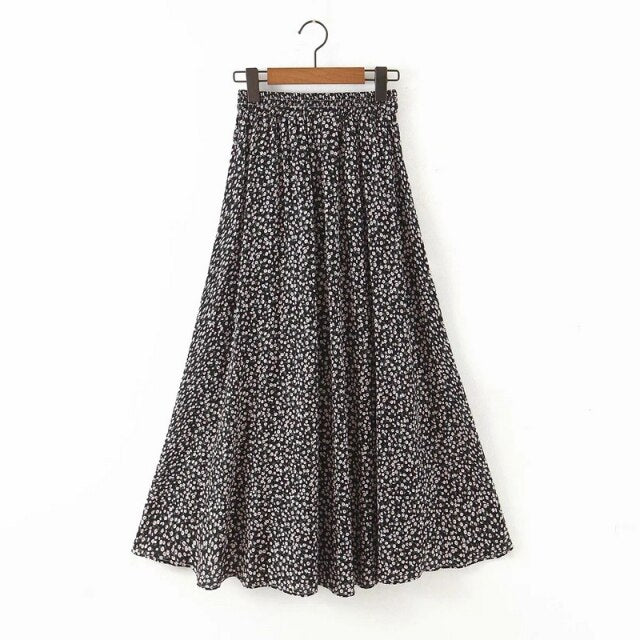 "ONLY" A-line High Waist Floral Print skirt