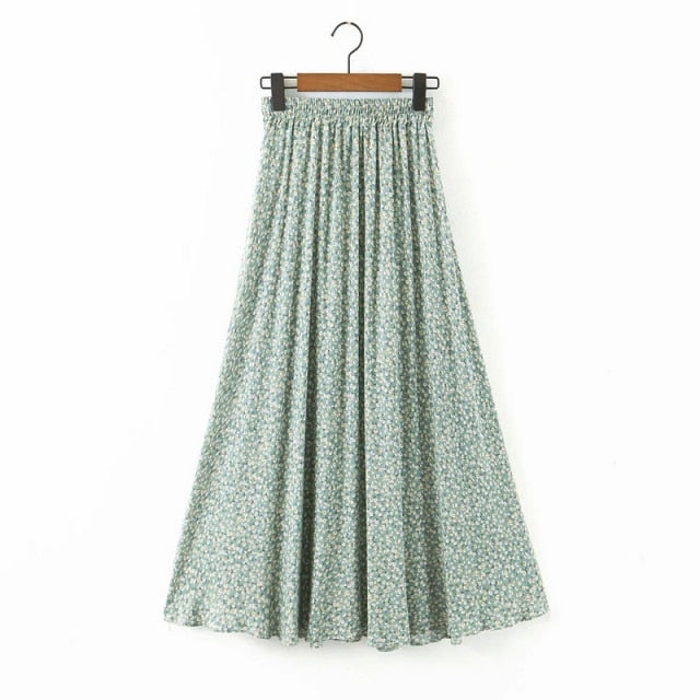 "ONLY" A-line High Waist Floral Print skirt