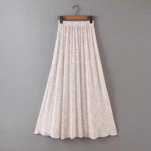 "ONLY" A-line High Waist Floral Print skirt