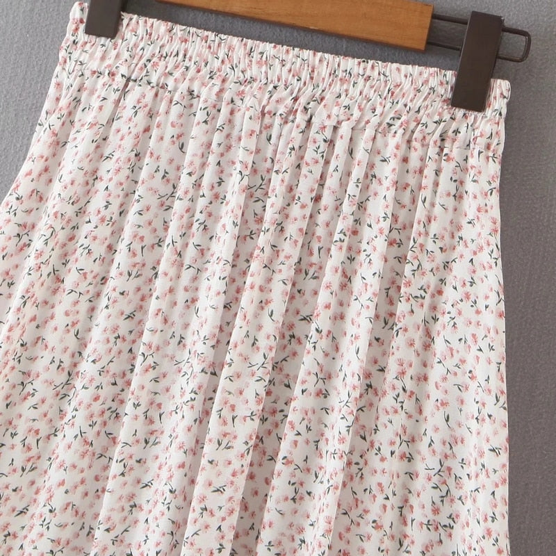 "ONLY" A-line High Waist Floral Print skirt