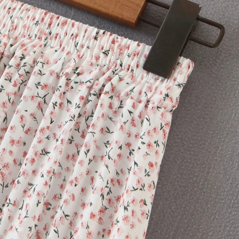 "ONLY" A-line High Waist Floral Print skirt