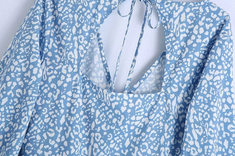 V Neck Ruffles Beach Dress