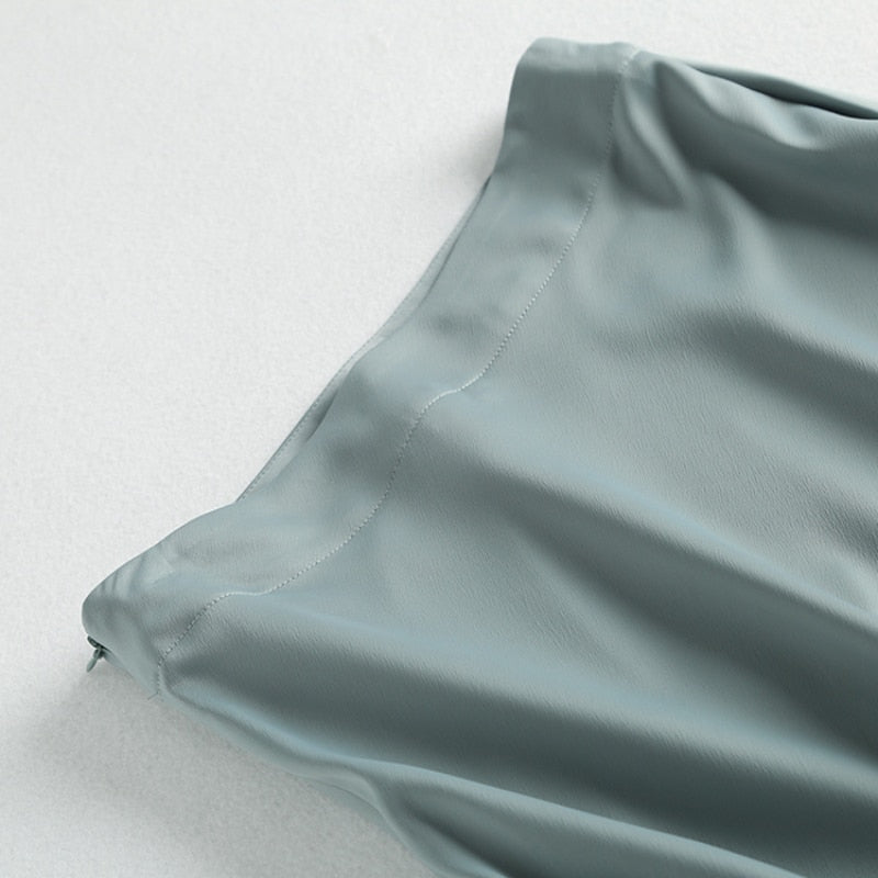"Kami" High Waist Satin Skirt