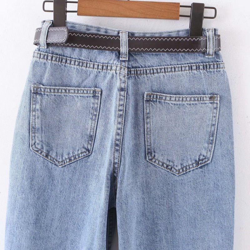 High Waist Loose Denim Jeans
