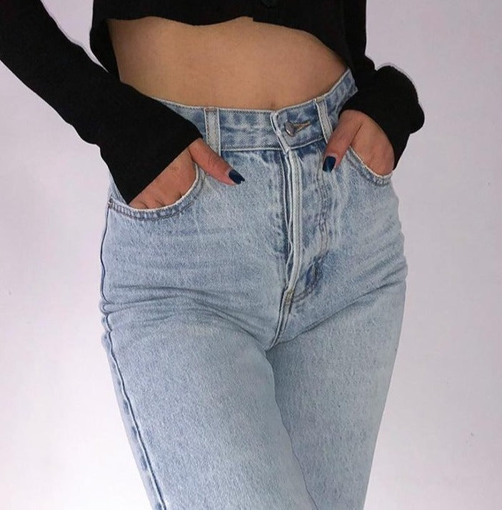 High Waist Loose Jeans