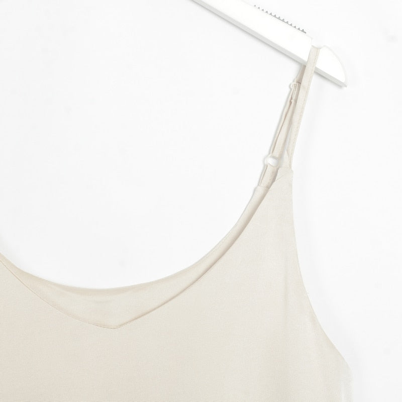 "KIKA" Satin Dresses V-Neck