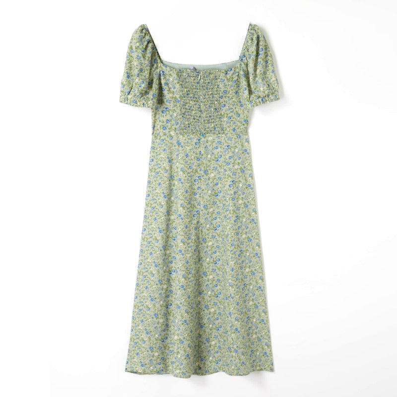 Floral Print Split Dress