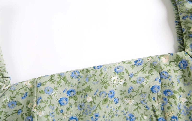 Floral Print Split Dress