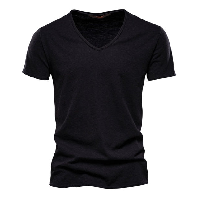 "MOR" V-neck T-shirt